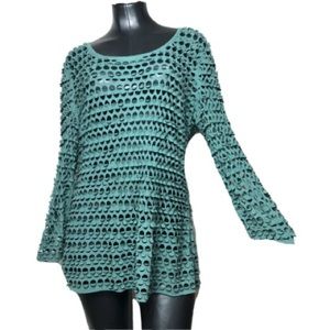 Linea Domani Laser Cut Faux Suede Tunic Medium